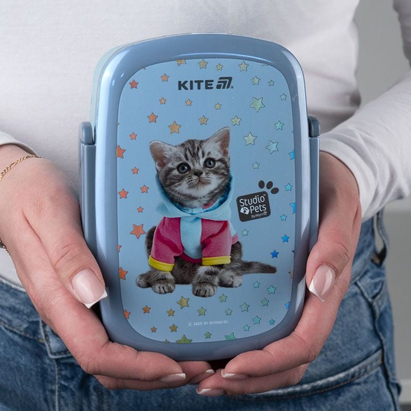 Lunchbox Śniadaniówka ze Sztućcami 750 ml kotek Studio Pets Kite