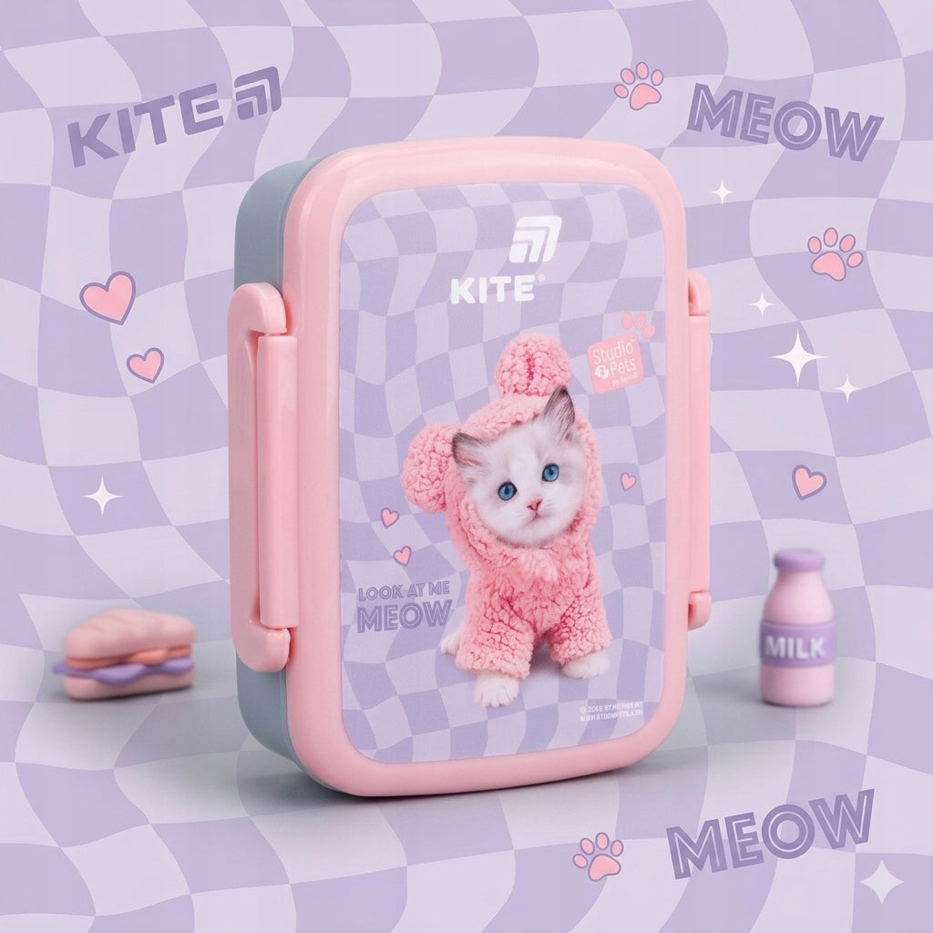 Kolorowa pokrywka pojemnika Kite z uroczym nadrukiem Studio Pets.