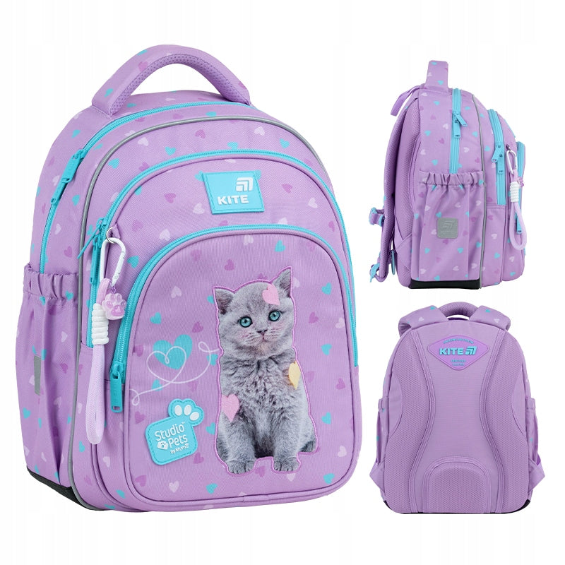 Plecak szkolny Kite Studio Pets dla dziewczynki 6-8 lat