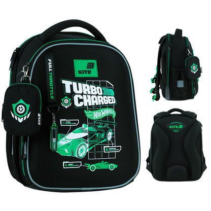 Tornister szkolny Kite Education Hot Wheels – pełny zestaw widoków produktu