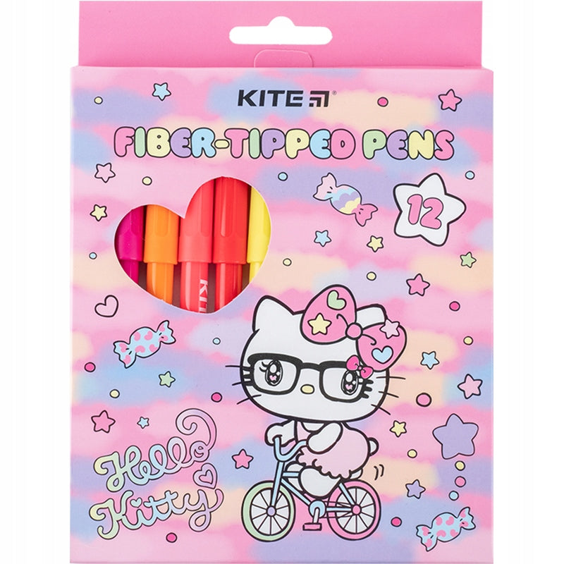 Flamastry 12 kolorów Hello Kitty Kite