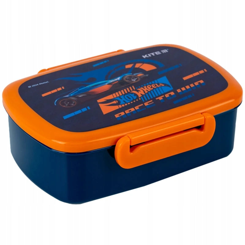 Lunch box ze sztućcami i mini pojemnikiem 750 ml Hot Wheels