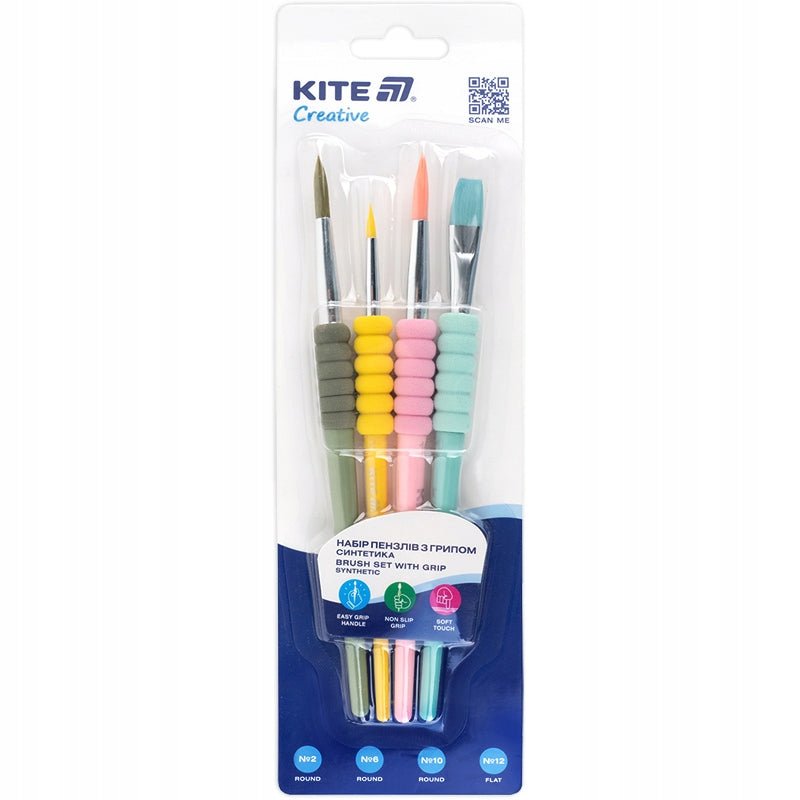 Zestaw 4 pędzli do malowania Kite K-334-2
