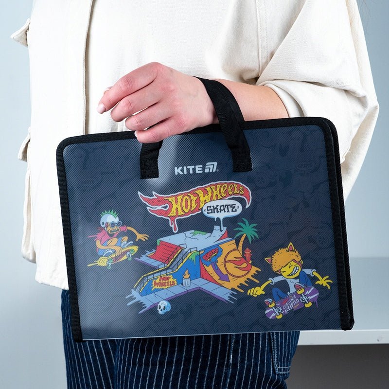 Teczka szkolna z rączką gruba A4 XL Hot Wheels