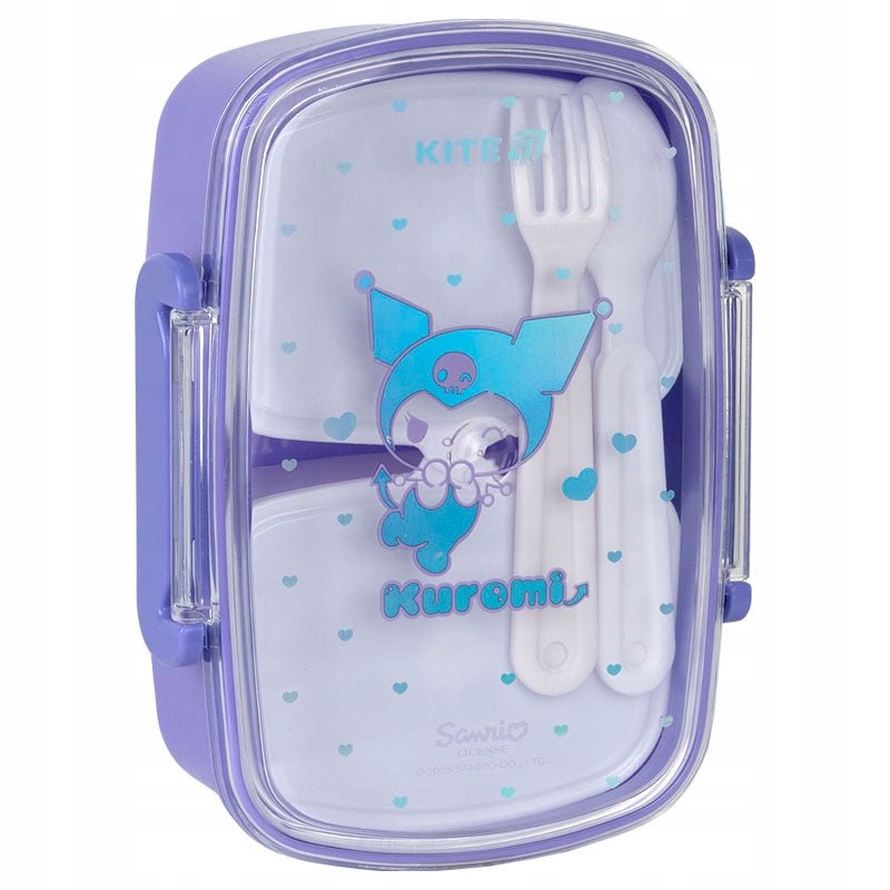 Lunchbox Śniadaniówka ze Sztućcami 750ml fioletowa Kuromi Kite