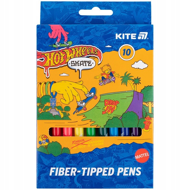 Flamastry 10 kolorów Hot Wheels Kite