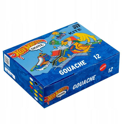 Farby gwasze 12 kolorów Hot Wheels Kite