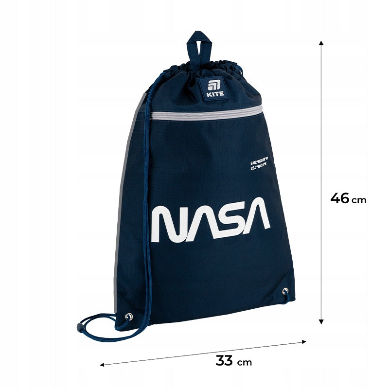 Worek na buty szkolny dla chłopca niebieski Nasa Kite