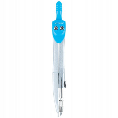 Cyrkiel szkolny zestaw uniwersalny kreślarski 125mm błękitny Kite
