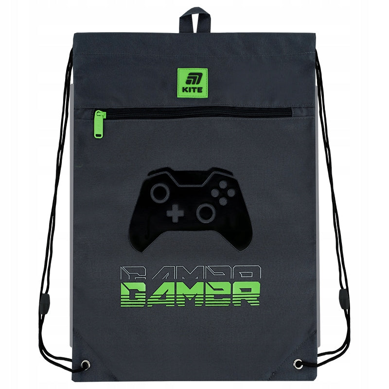 Worek na buty szkolny dla chłopca szary gamer Kite