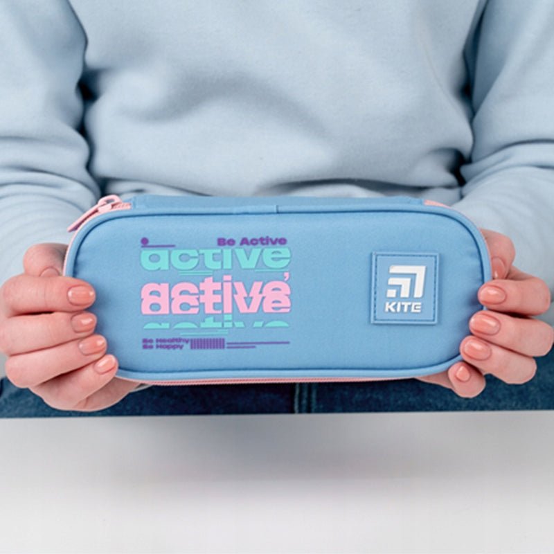 Piórnik saszetka dla dziewczynki niebieski