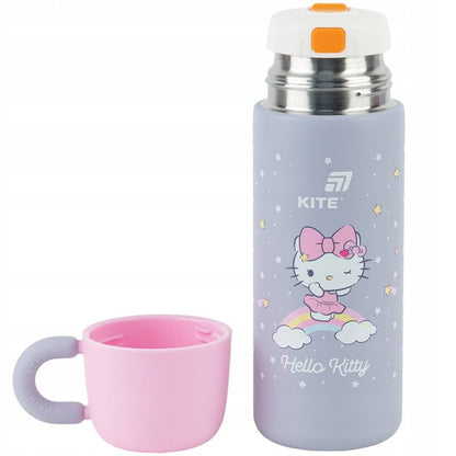 Termos z kubkiem dla dzieci metalowy 480 ml Hello Kitty