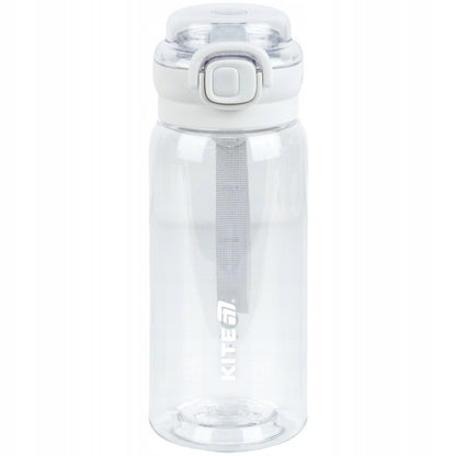 Bidon tritanowy do szkoły na trening z sitkiem ustnikiem 500ml biały Kite