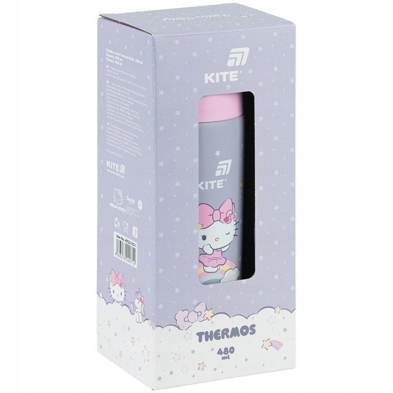 Termos z kubkiem dla dzieci metalowy 480 ml Hello Kitty
