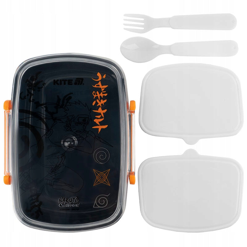 Lunchbox Śniadaniówka ze Sztućcami 750ml Naruto Kite