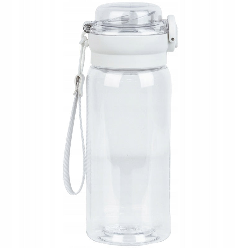 Bidon tritanowy do szkoły na trening z sitkiem ustnikiem 500ml biały Kite
