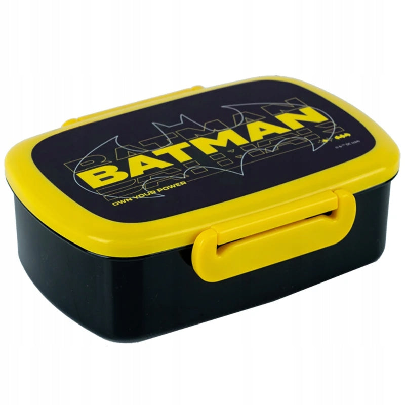 Kanapnik dla chłopca ze sztućcami i mini pojemnikiem 750 ml DC Batman