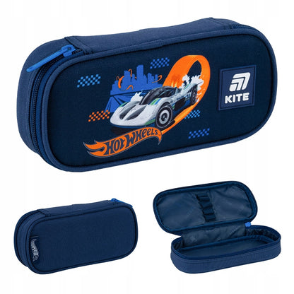 Piórnik szkolny dla chłopca niebieski Hot Wheels Kite