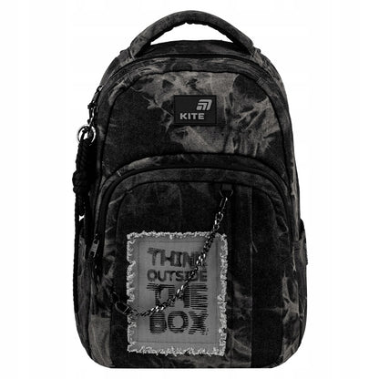 czarny plecak młodzieżowy Kite do szkoły widok ogólny