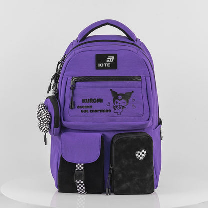 Plecak młodzieżowy szkolny Kite Kuromi fioletowy dla dziewczynek 9-12 lat