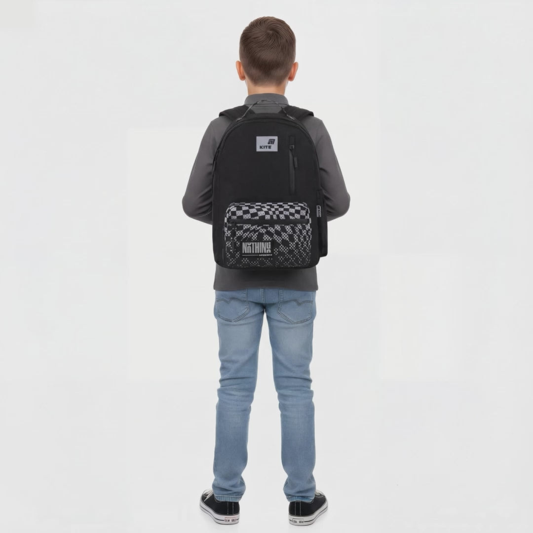 Plecak szkolny młodzieżowy Kite Education teens Nothing Impossible czarny Air Comfort