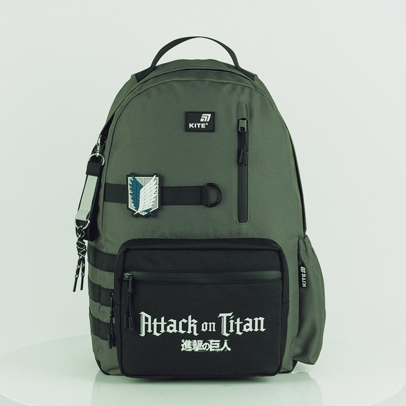 Plecak szkolny młodzieżowy Kite dla chłopców Attack on Titan zielony