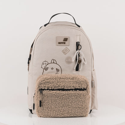 Plecak szkolny dla nastolatki 9-12 lat anatomiczny beżowy Kite Molang