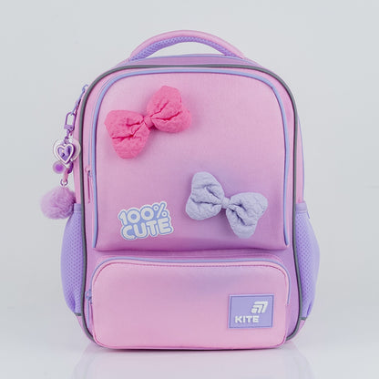 Batoh predškolský s mašličkami a bočnými vreckami pre dievča 4–7 rokov Kite Cute