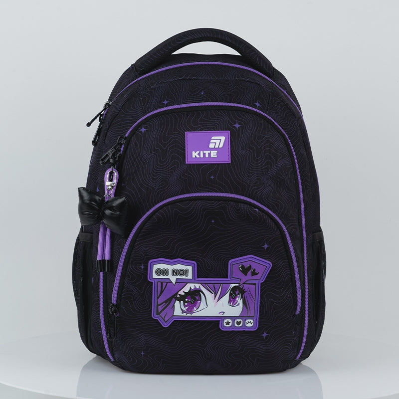 Batoh školní Kite ortopedický černý mládežnický vícekapsový