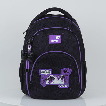 Batoh školní Kite ortopedický černý mládežnický vícekapsový