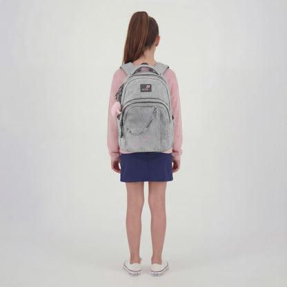 Stylowy plecak młodzieżowy szkolny Kite Hello Kitty z łańcuszkiem i brelokiem 9-12 lat