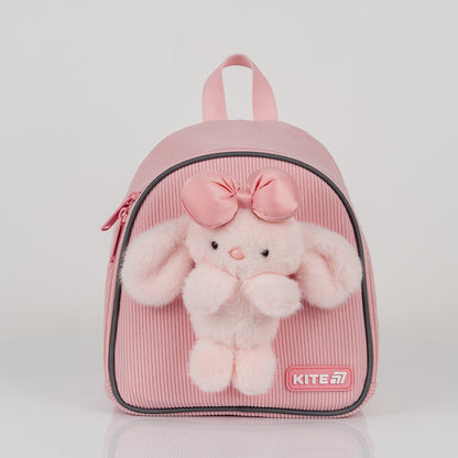 Batoh předškolní Kite Pink Bunny pro dívku růžový velurový