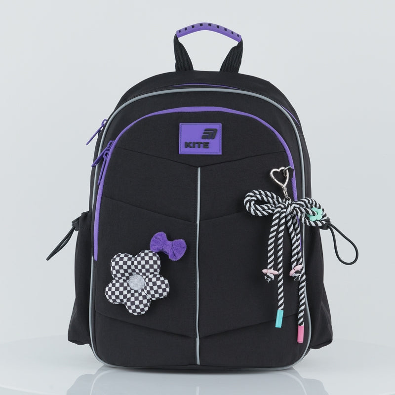 Plecak szkolny ortopedyczny Kite Flower Power dla dziewczynki z elementami 3D