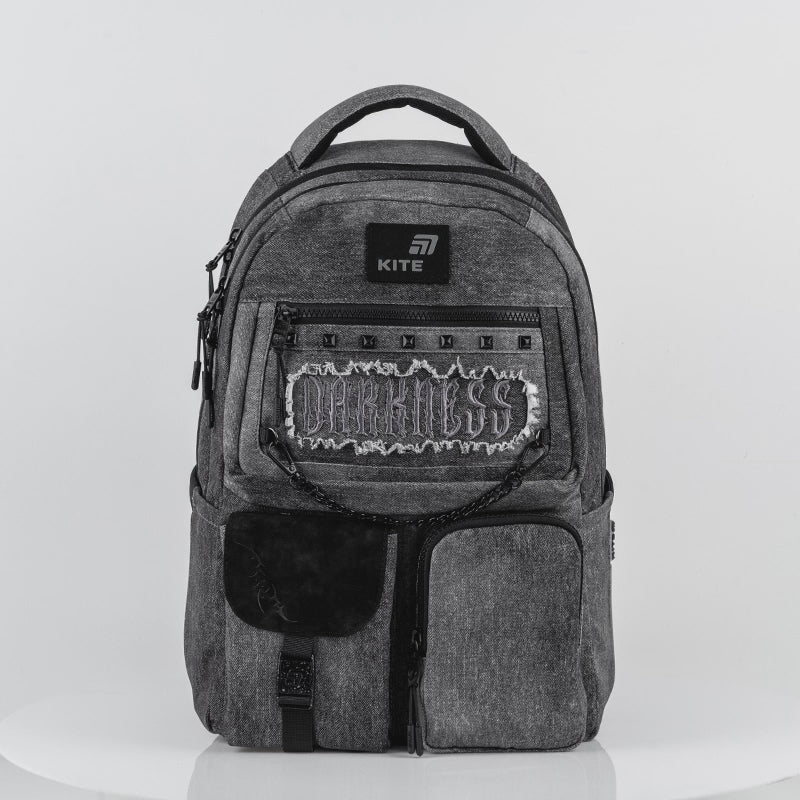 Plecak młodzieżowy szkolny Kite Darkness jeansowy dla chłopca 9-12 lat