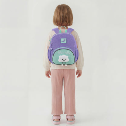 Plecak przedszkolny Kite Kids Little Cute dla dziewczynki z pluszową chmurką i brelokiem