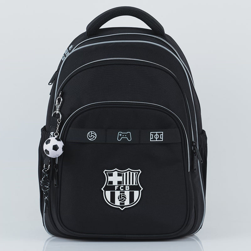 Plecak szkolny czarny dla chłopców klasa 4-6 FC Barcelona piłka nożna Kite