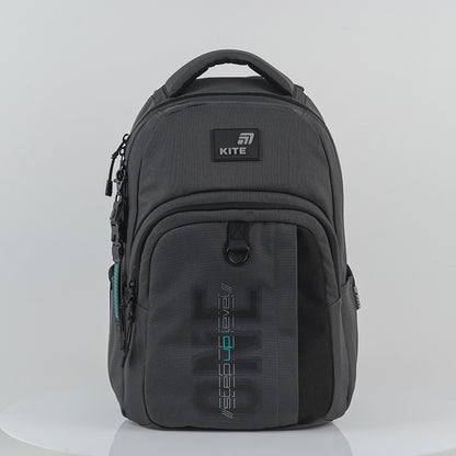 Plecak czarny młodzieżowy dla chłopców 9-12 lat  szkolny Kite Step Up z łańcuszkiem