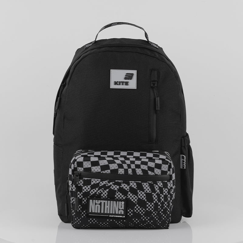 Plecak szkolny młodzieżowy anatomiczne plecy czarny Kite Nothing Impossible