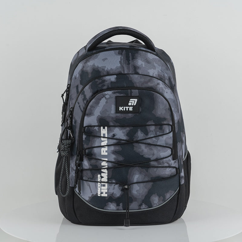 Batoh školní Kite šedý AGS pro chlapce 9-12 let s úchytem na skateboard