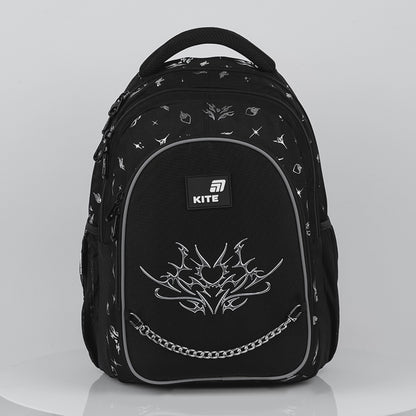 Batoh školní Kite Gothic Elegance ortopedický černý pro dívky s řetízkem