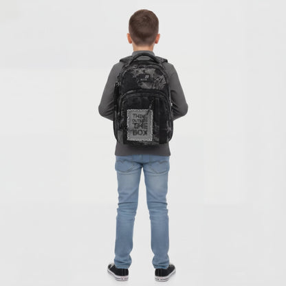 Czarny plecak młodzieżowy dla chłopców 9-12 lat z łańcuszkiem Kite Denim Core