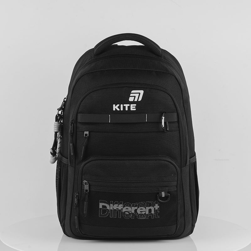 Plecak szkolny Kite Different czarny pojemny młodzieżowy świecący