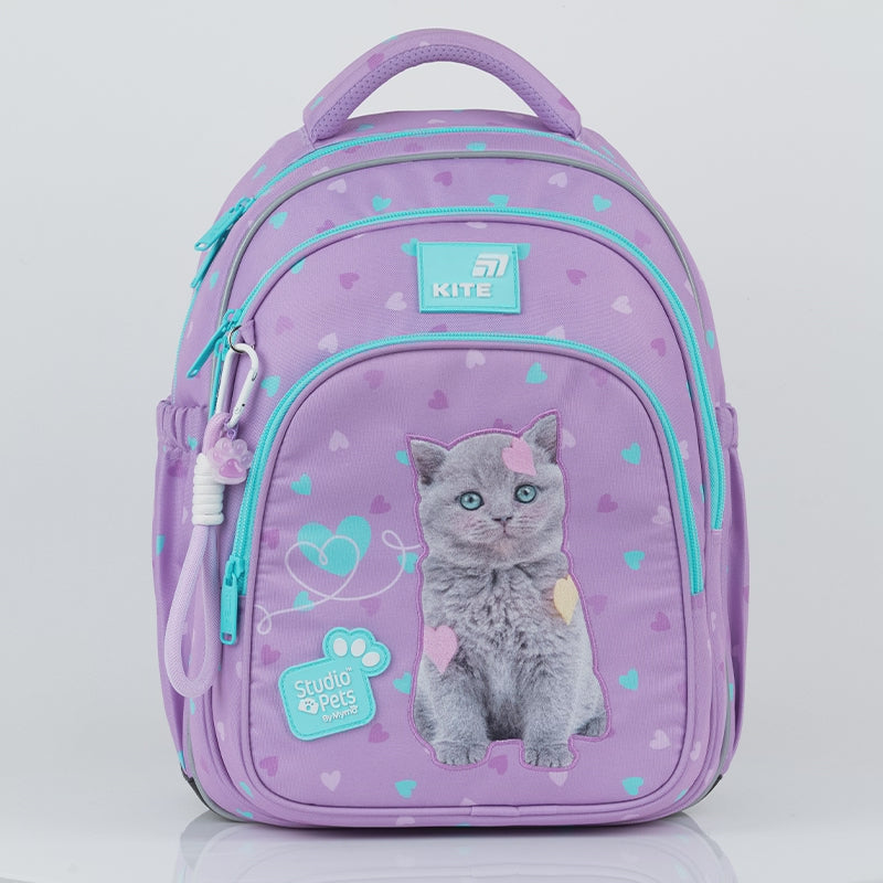 Plecak szkolny ortopedyczny Kite Studio Pets dla dziewczynki 6-8 lat