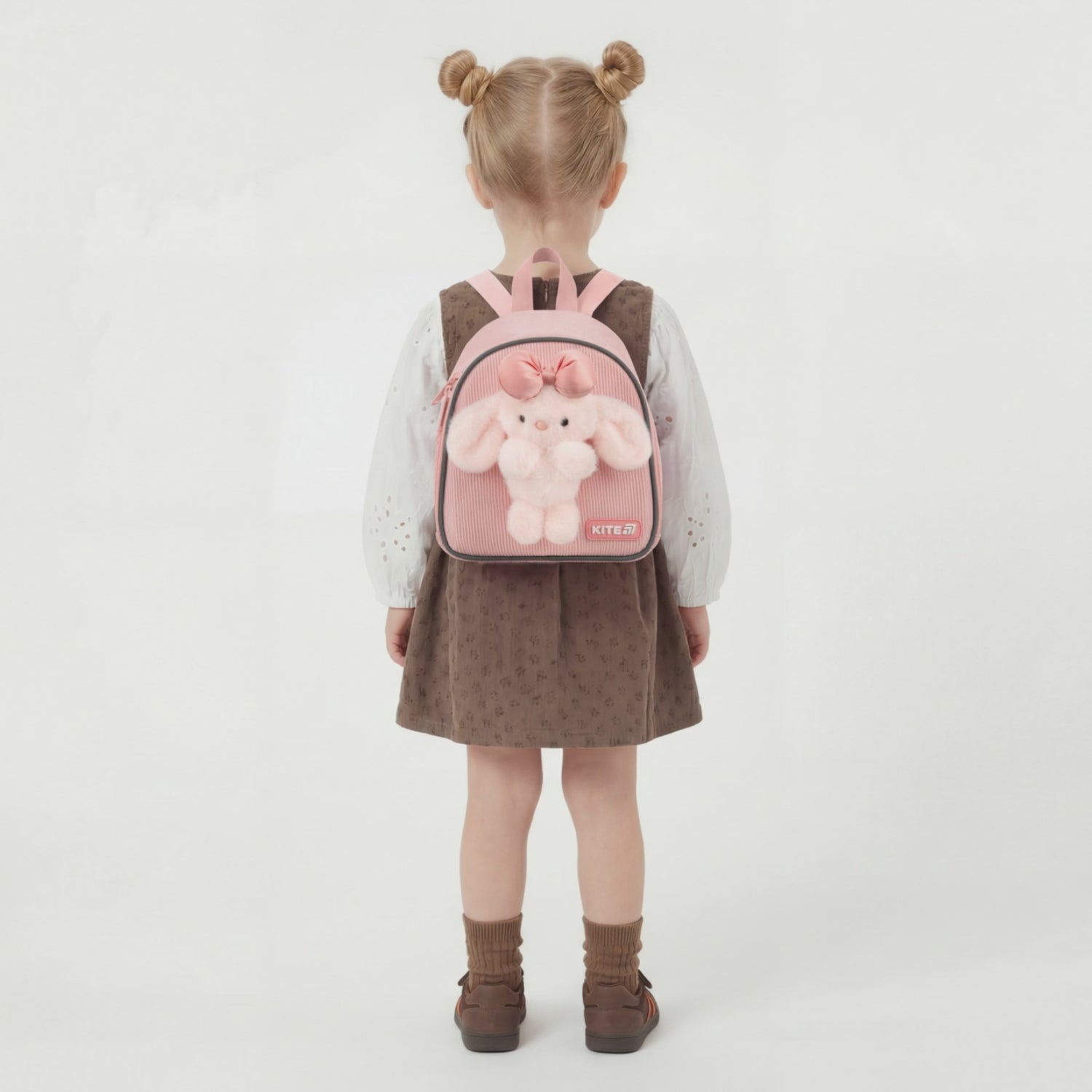 Plecak przedszkolny Kite Pink Bunny dla dziewczynki różowy welurowy